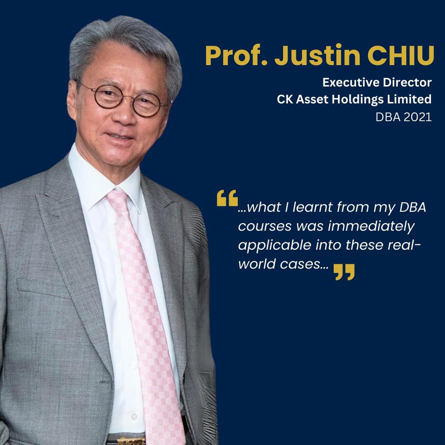 Prof. Justin CHIU