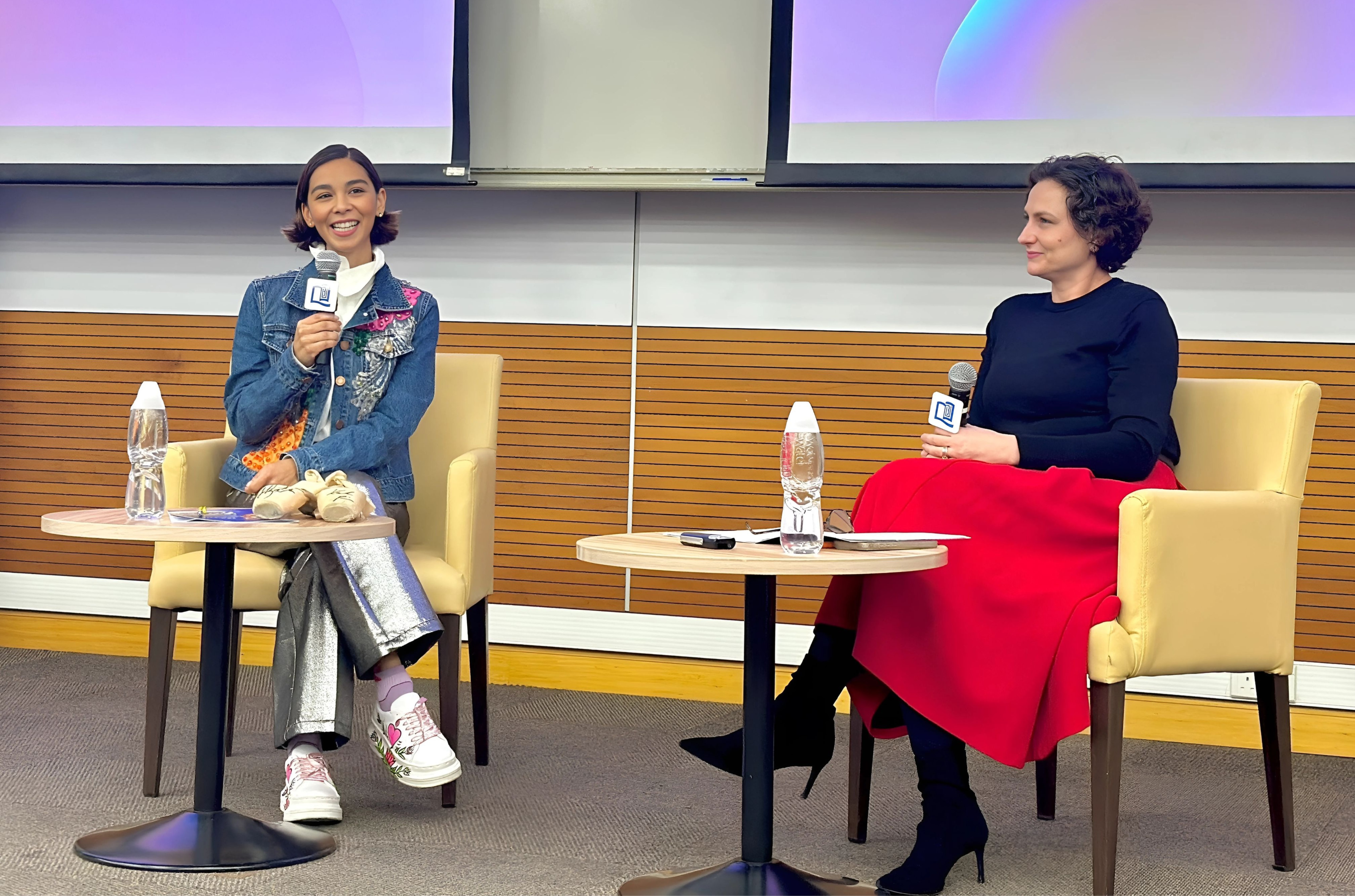 Ms. Yamilette CANO, Founder of Louder Global, and Dr. Marta DOWEJKO, Director of EIC, engaging with the audience during the seminar.