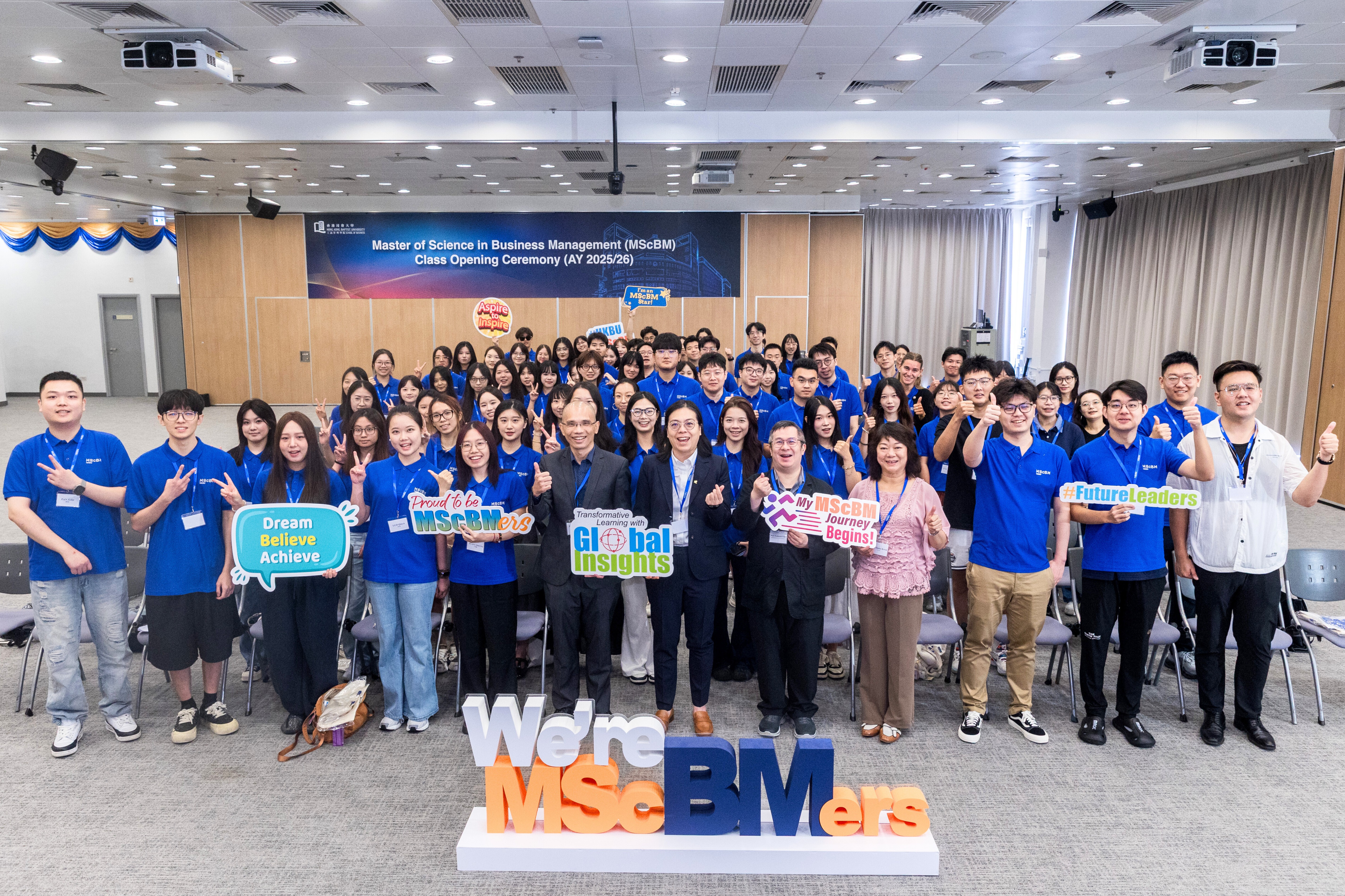 HKBU School of Business welcomes over 100 new MScBM students at a vibrant opening ceremony, marking the start of their transformative journey.