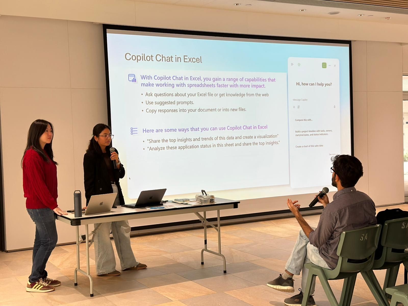 Microsoft Student Ambassadors shared invaluable insights and showcased the transformative potential of AI tools in today’s fast-paced job landscape.
