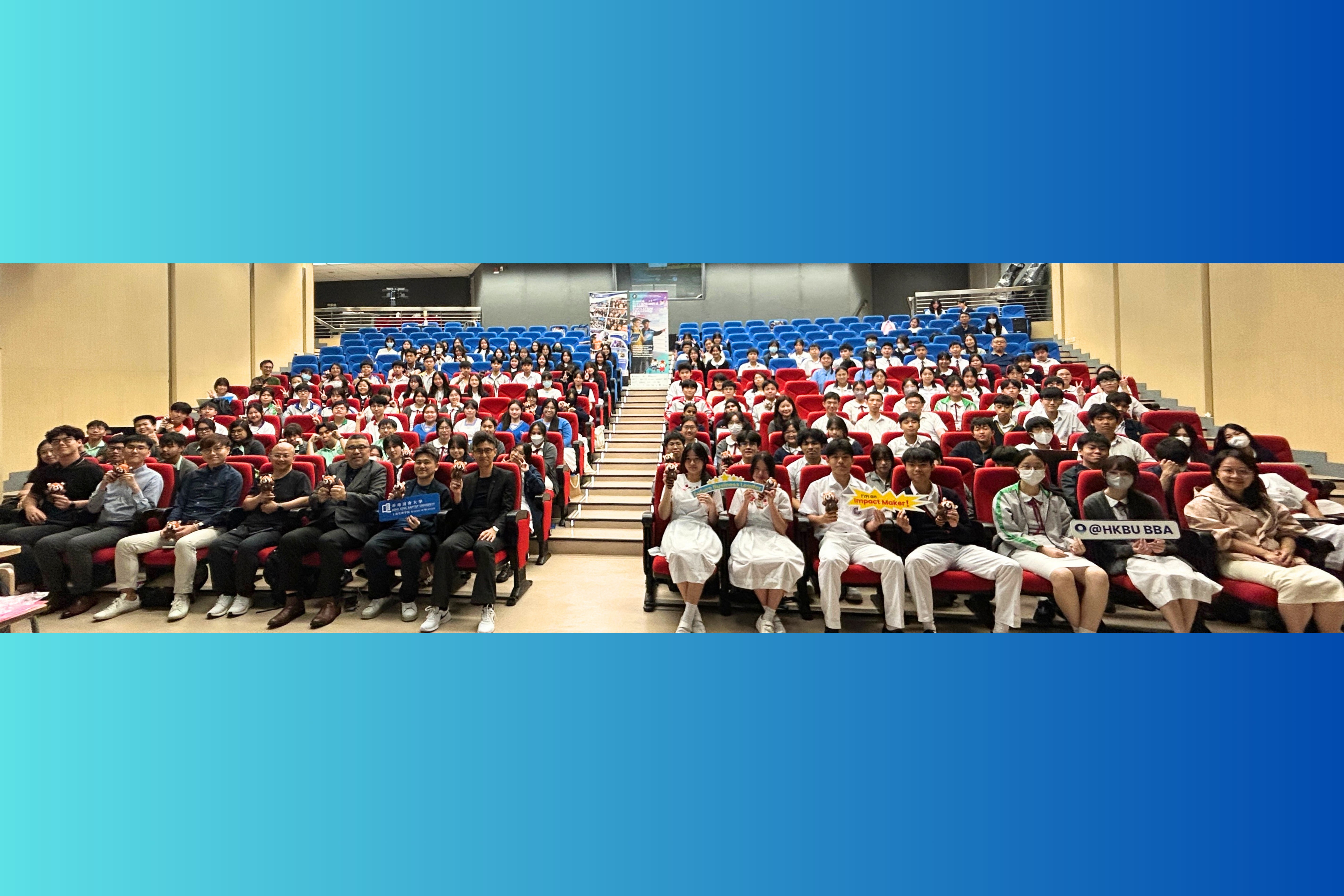 Participants gather at HKBU for the Junior FUTURPreneur Business Simulation Challenge 2026.